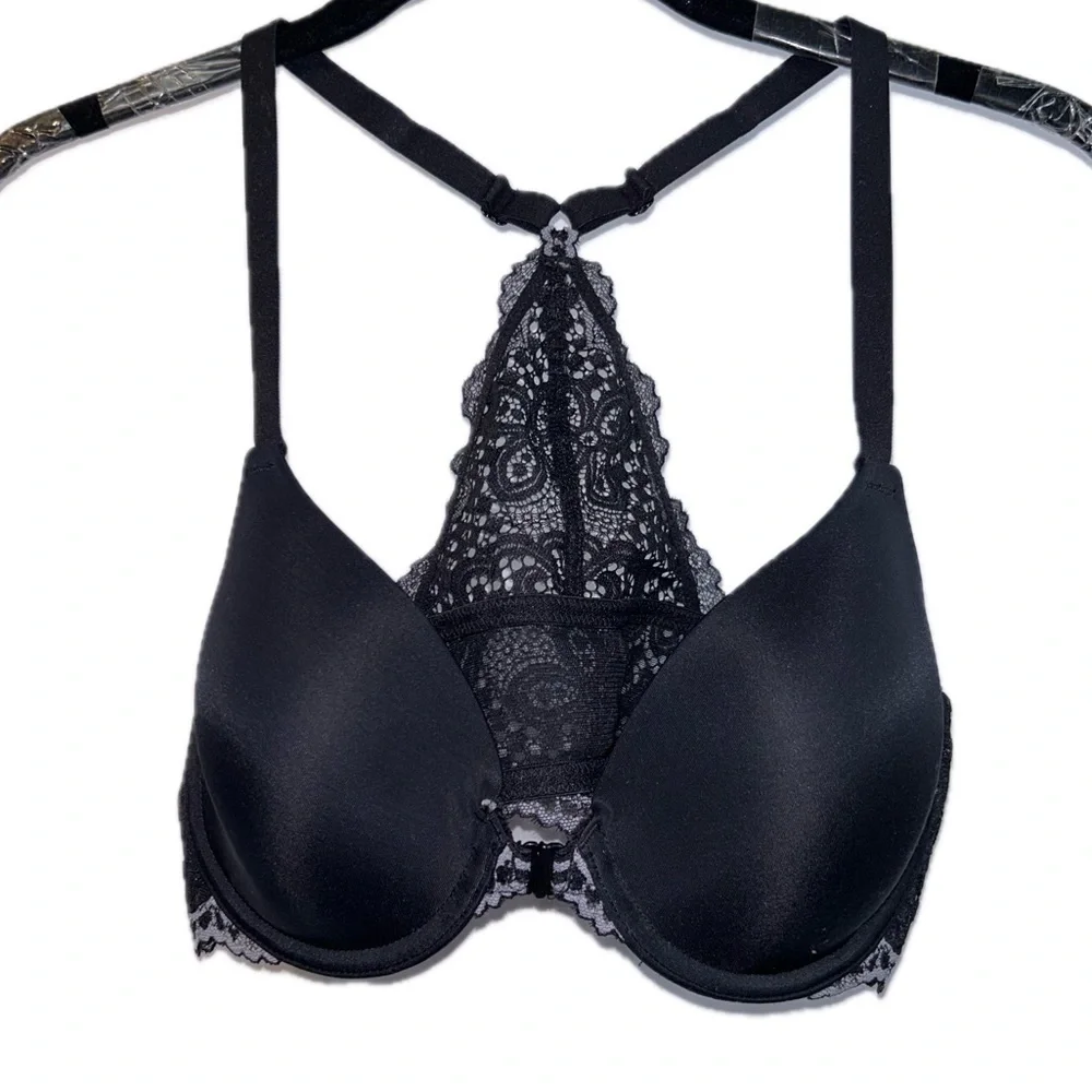 Maidenform Bra Lace Racerback Full Coverage Lightly Padded Underwire T-Shirt Bra